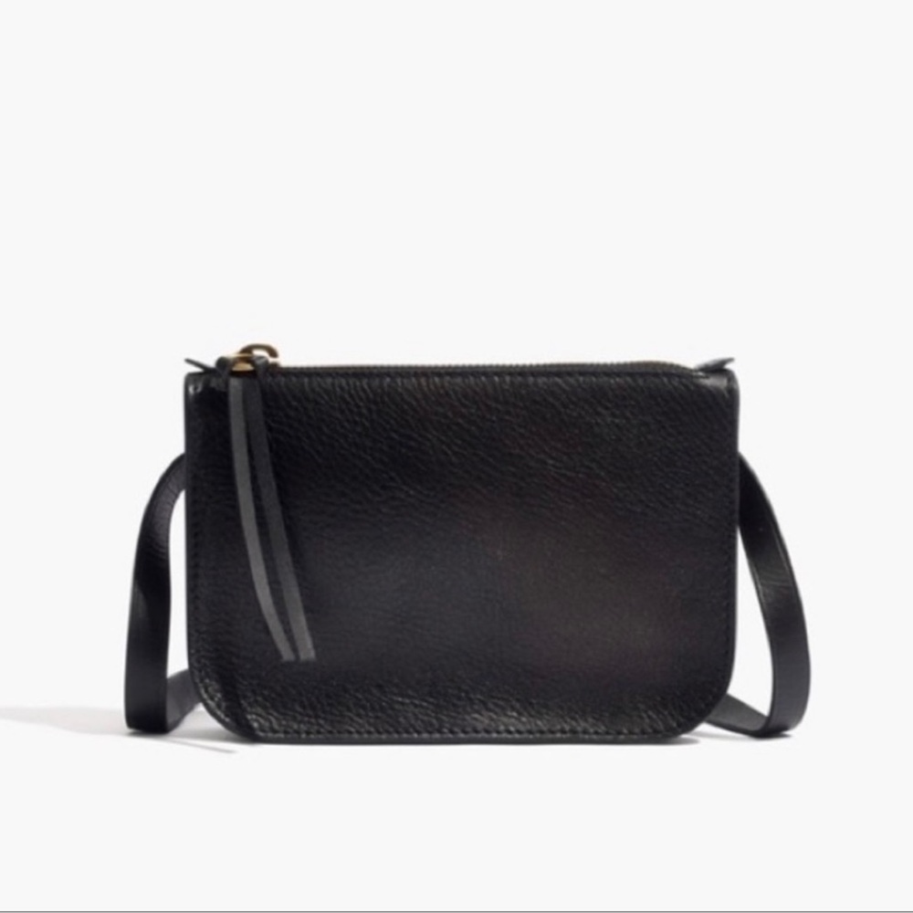 Madewell The Simple Pouch Belt Bag Black Leather